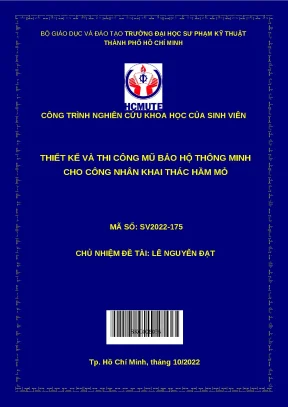 Luận văn thạc sĩ thiết kế và thi công mũ bảo hộ thông minh cho công nhân khai thác hầm mỏ