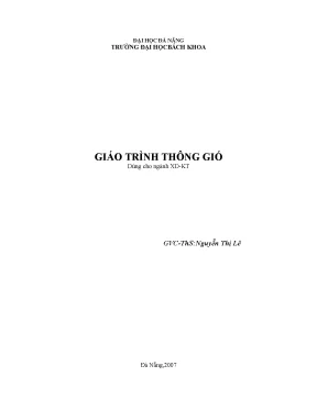 Giáo trình thông gió nguyễn thị lê