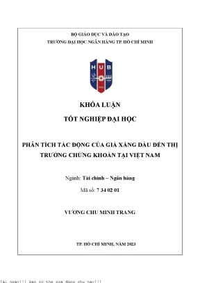 Phân tích tác động của giá xăng dầu lên thị trường chứng khoán tại việt nam 2023