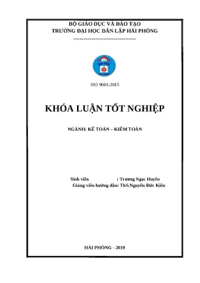 Luận văn hpu hoàn thiện công tác kế toán doanh thu chi phí và xác định kết quả kinh doanh tại công ty tnhh công nghiệp nặng doosan hải phòng việt nam