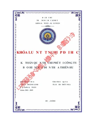 Kế toán quản trị chi phí tại công ty bảo hiểm bưu điện thừa thiên huế