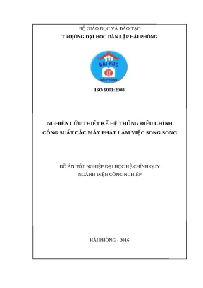 Luận văn hpu nghiên cứu thiết kế hệ thống điều chỉnh công suất các máy phát làm việc song song