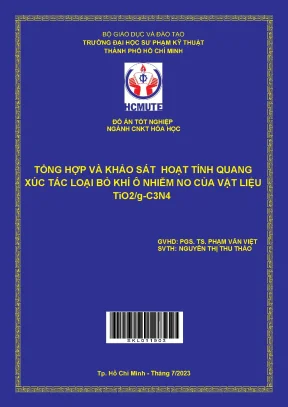 Tổng hợp và khảo sát hoạt tính quang xúc tác loại bỏ khí ô nhiễm no của vật liệu tio2 g c3n4