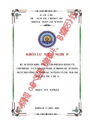 Kiểm toán khoản mục chi phí bán hàng và chi phí quản lý doanh nghiệp trong kiểm toán bctc do công ty tnhh kiểm toán và thẩm định giá afa thực hiện