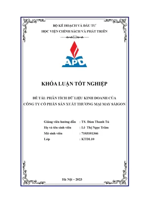 Phân tích hiệu quả kinh doanh tại công ty cổ phần sản xuất thương mại may saigon