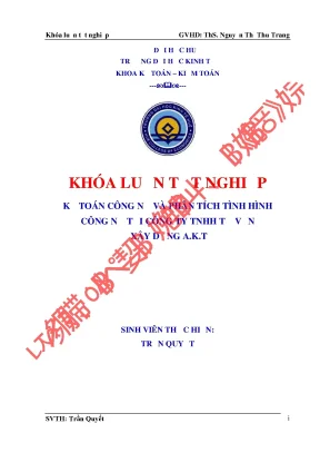 Kế toán công nợ và phân tích tình hình công nợ tại công ty tnhh tư vấn xây dựng a k t