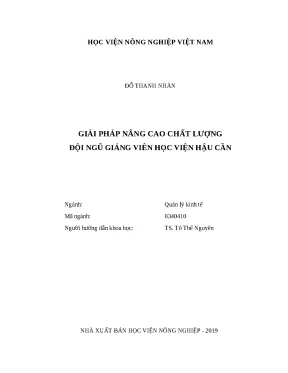 Luận văn thạc sĩ giải pháp nâng cao chất lượng đội ngũ giảng viên học viện hậu cần