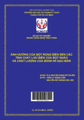 Ảnh hưởng của bột rong biển đến các tính chất lưu biến của bột nhào và chất lượng của bánh mì gạo mầm