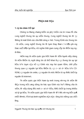 Ứng dụng công nghệ thông tin quản lý kho luận án tại thư viện quốc gia việt nam