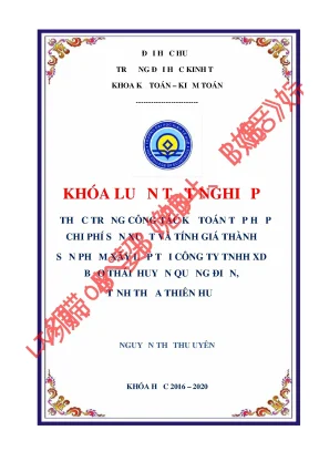 Kế toán tập hợp chi phí và tính giá thành sản phẩm xây lắp tại công ty tnhh xây dựng bảo thái