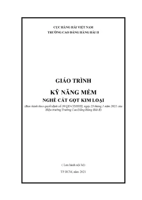 Giáo trình kỹ năng mềm nghề cắt gọt kim loại