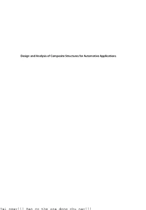 Design and analysis of composite structures for auotmotive applications  chassis and driventrain