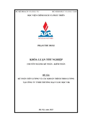 Kế toán tiền lương và các khoản trích theo lương tại công ty tnhh thương mại và du học vik