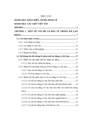 Luận văn thạc sĩ nghiên cứu thống kê lao động có việc làm tỉnh bắc ninh giai đoạn 2005 2014