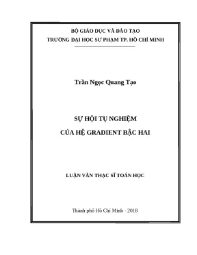 Luận văn thạc sĩ sự hội tụ nghiệm của hệ gradient bậc hai
