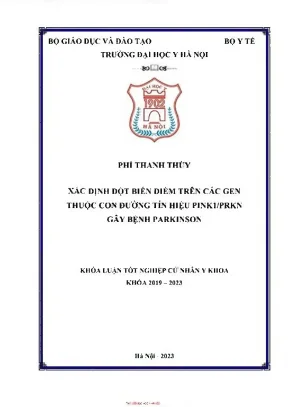 Xác định đột biến gen trên các gen thuộc con đường tín hiệu pink1 prkn gây bệnh parkinson