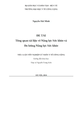 Luận văn tổng quan tài liệu về năng lực sức khỏe và đo lường năng lực sức khỏe