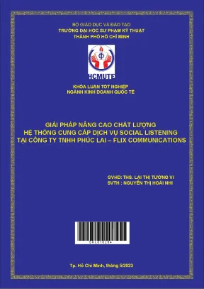 Giải pháp nâng cao chất lượng hệ thống cung cấp dịch vụ social listening tại công ty tnhh phúc lai flix communications