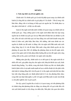 Luận văn ths qlc quản lý thu ngân sách nhà nước tại thành phố tây ninh tỉnh tây ninh
