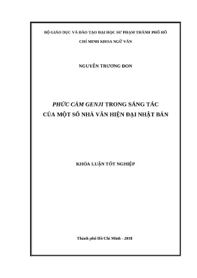 Luận văn thạc sĩ phức cảm genji trong sáng tác của một số nhà văn hiện đại nhật bản