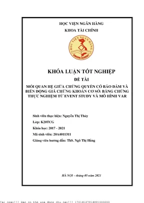 Mối quan hệ giữa chứng quyền có bảo đảm và biến động giá chứng khoán cơ sở bằng chứng thực nghiệm từ event study và mô hình var