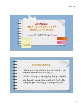 Đầu tư tài chính chuong 5 mô hình đa nhân tố và kinh doanh chênh lệch giá