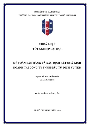 Kế toán bán hàng và xác định kết quả kinh doanh tại công ty tnhh đầu tư dịch vụ tkd