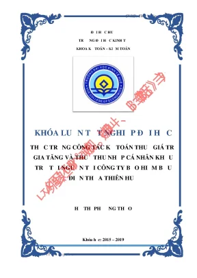 Thực trạng công tác kế toán thuế giá trị gia tăng và thuế thu nhập cá nhân khấu trừ tại nguồn tại công ty bảo hiểm bưu điện thừa thiên huế