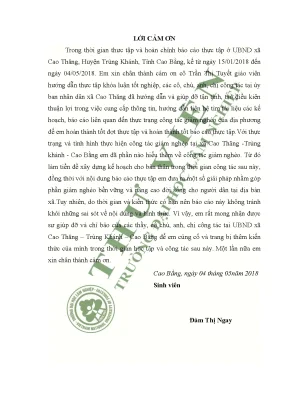 Đánh giá thực trạng công tác giảm nghèo ở xã cao thăng huyện trùng khánh tỉnh cao bằng