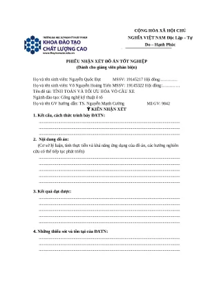 Khóa luận tốt nghiệp tính toán và tối ưu hóa vỏ cầu xe