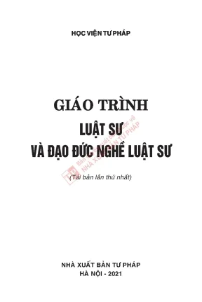 Giáo trình luật sư và đạo đức hành nghề luật sư