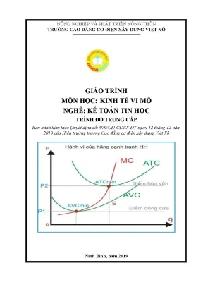 Giáo trình kinh tế vi mô nghề kế toán tin học trình độ trung cấp