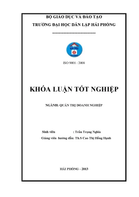 Biện pháp nâng cao hiệu quả hoạt động kinh doanh tại công ty cổ phần thương mại và cơ khí tân thanh chi nhánh hải phòng