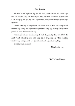 Luận văn thạc sĩ mở rộng hoạt động cho vay tại tổ chức tài chính vi mô tnhh mtv tình thương chi nhánh thanh hóa
