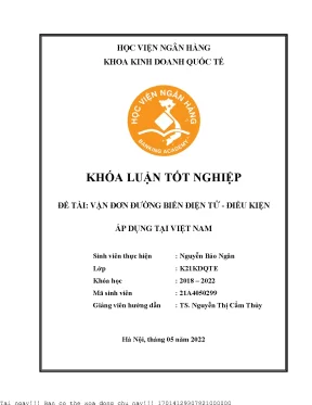 Vận đơn đường biển điện tử điều kiện áp dụng tại việt nam