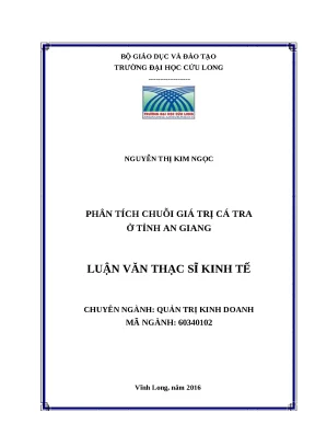 Luận văn thạc sĩ phân tích chuỗi giá trị cá tra ở tỉnh an giang