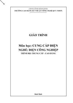 Giáo trình cung cấp điện nghề điện công nghiệp trình độ cao đẳngtrung cấp