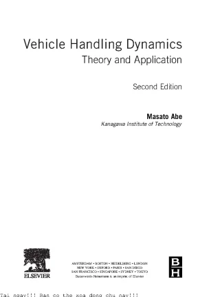 Vehicle handing dynamics  theory and application