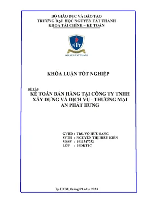 Kế toán bán hàng tại công ty tnhh xây dựng và dịch vụ thương mại an phát hưng