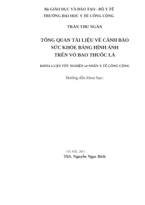 Luận văn tổng quan tài liệu về cảnh báo sức khỏe bằng hình ảnh trên vỏ bao thuốc lá
