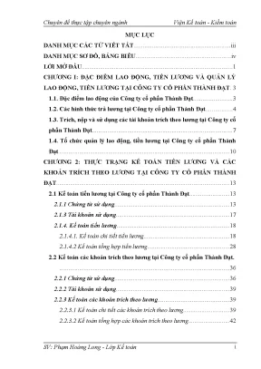 Kế toán tiền lương và các khoản trích theo lương tại công ty cổ phần thành đạt