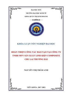 Hoàn thiện công tác đào tạo nguồn nhân lực tại công ty tnhh mtv sản xuất linh kiện composite chu lai trường hải