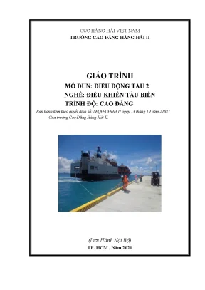 Giáo trình điều động tàu 2 nghề điều khiển tàu biển trình độ cao đẳng