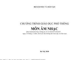 Chương trình giáo dục phổ thông môn âm nhạc