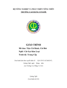 Giáo trình tiện cắt rãnh cắt đứt nghề cắt gọt kim loại trung cấp