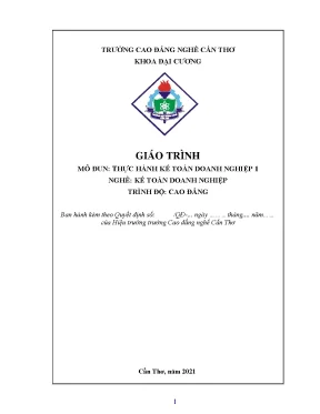 Giáo trình thực hành kế toán doanh nghiệp 1 nghề kế toán doanh nghiệp trình độ cao đẳng