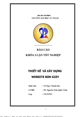 Nghiên cứu xây dựng thiết kế website bán giày