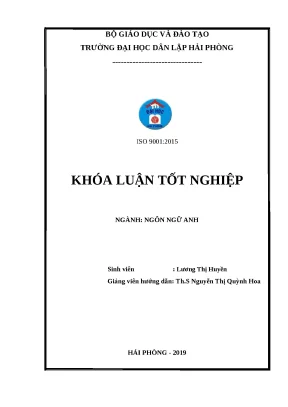 Luận văn a study on how to improve english skill for the first year english major students in hai phong private university