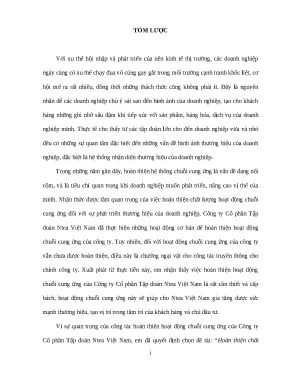 Luận văn tmu hoàn thiện chất lượng hoạt động chuỗi cung ứng sản phẩm chè hữu cơ của công ty cổ phần tập đoàn ntea việt nam trên thị trường miền bắc