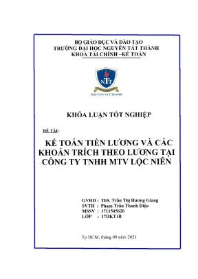 Kế toán tiền lương và các khoản trích theo lương tại công ty tnhh mtv lộc niên